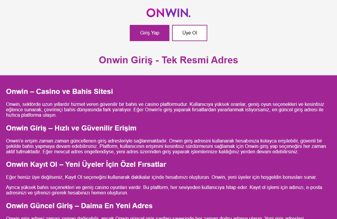 Onwin Casino